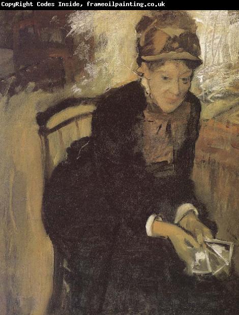 Edgar Degas Kesate taking the card